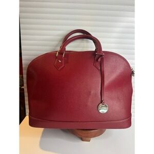 Pulicati Genuine Leather Satchel Red Structured Handbag Made in Italy